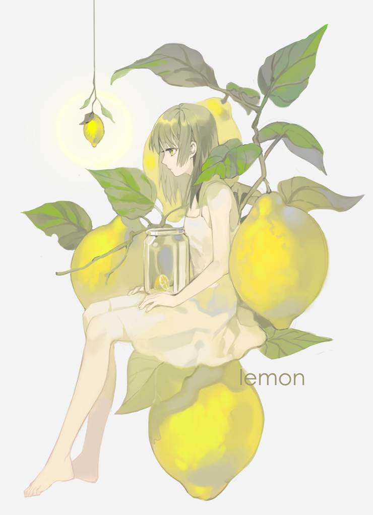lemon|插画师harrymiao的女孩插画图片
