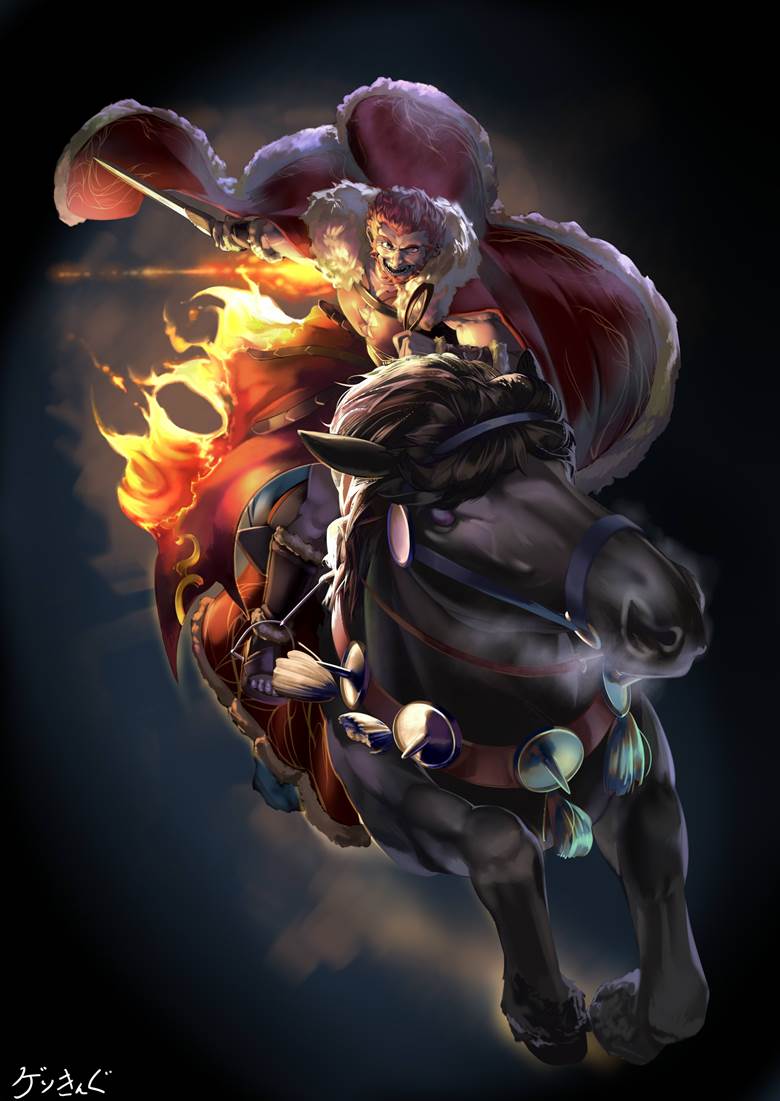 覇道を示すゲソきんぐ的fate伊斯坎达尔插画图片