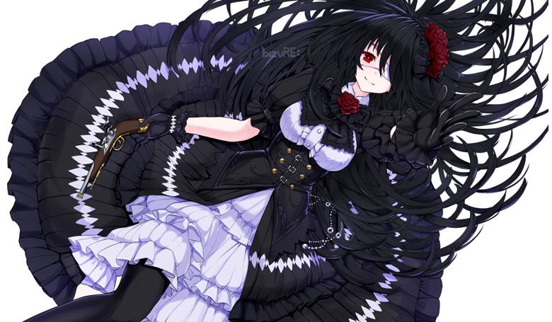 tokisaki kurumi, date a live, lolita, gothic lolita, Date A Live 1000+ bookmarks