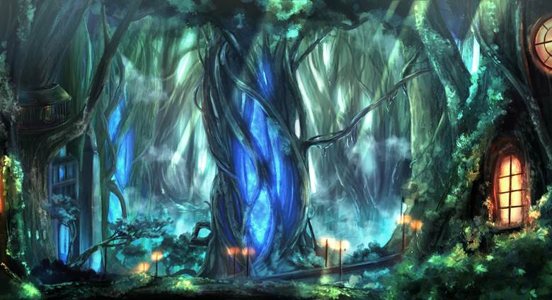 神秘 ウタタネお的风景壁纸插画图片 Bobopic