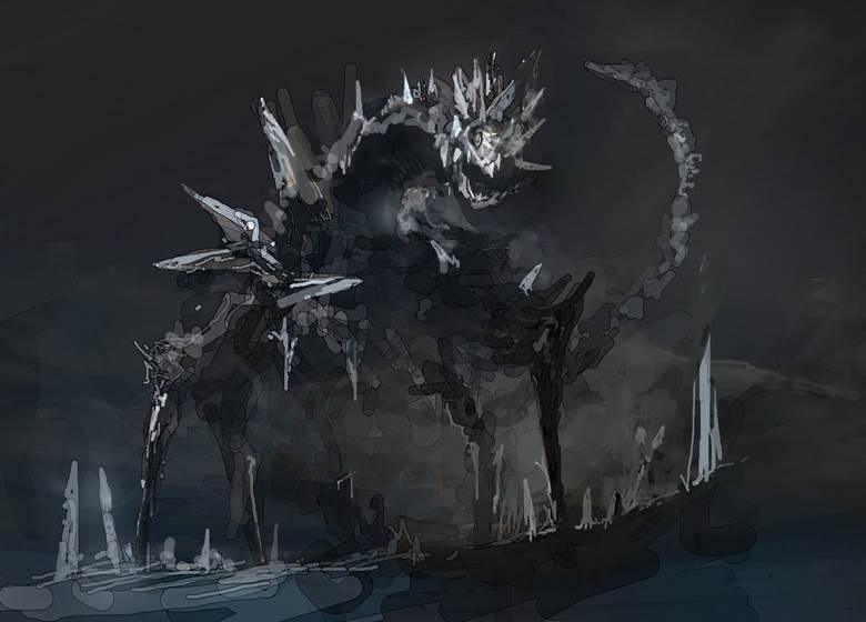 ドラゴンワンドロ|子畑的奇幻怪物插画图片