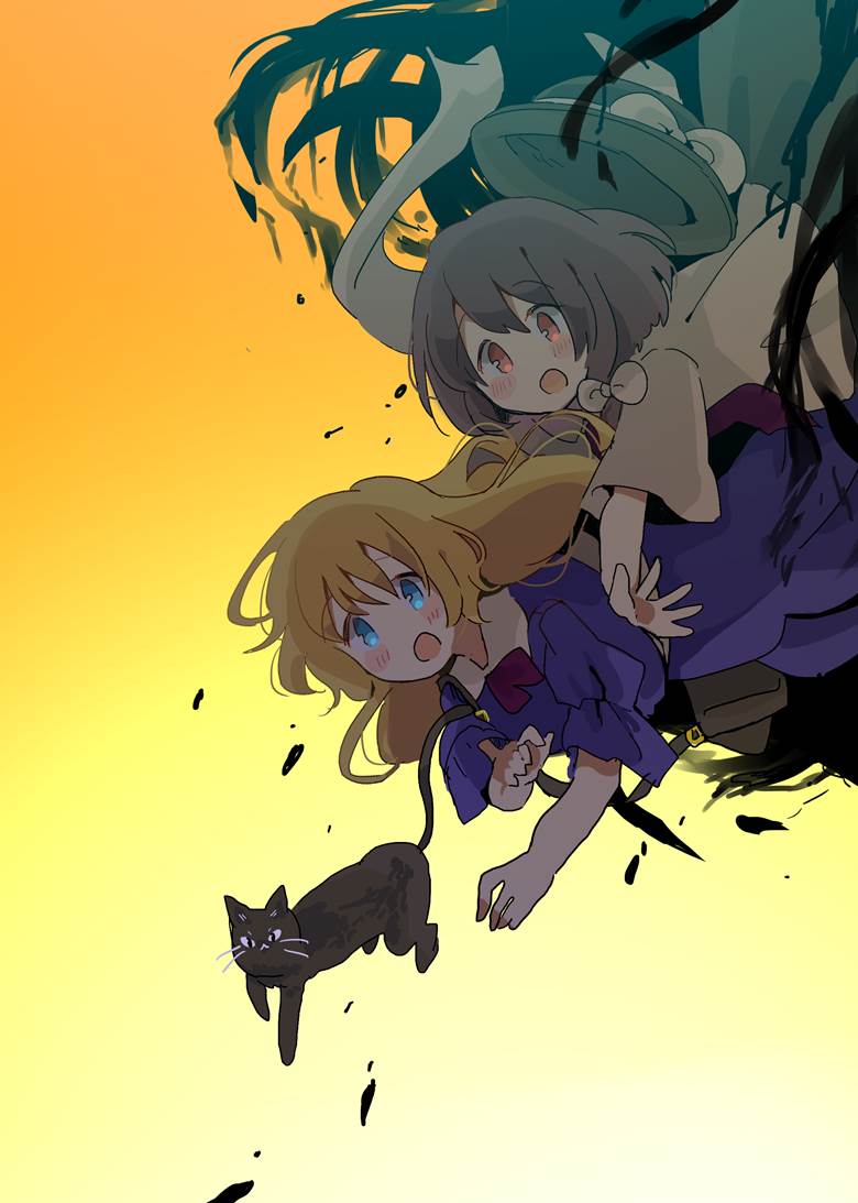 Touhou, Secret Sealing Club, Renko Usami, Maribel Hearn, kuroneko, Touhou Project, Touhou Project 500+ bookmarks