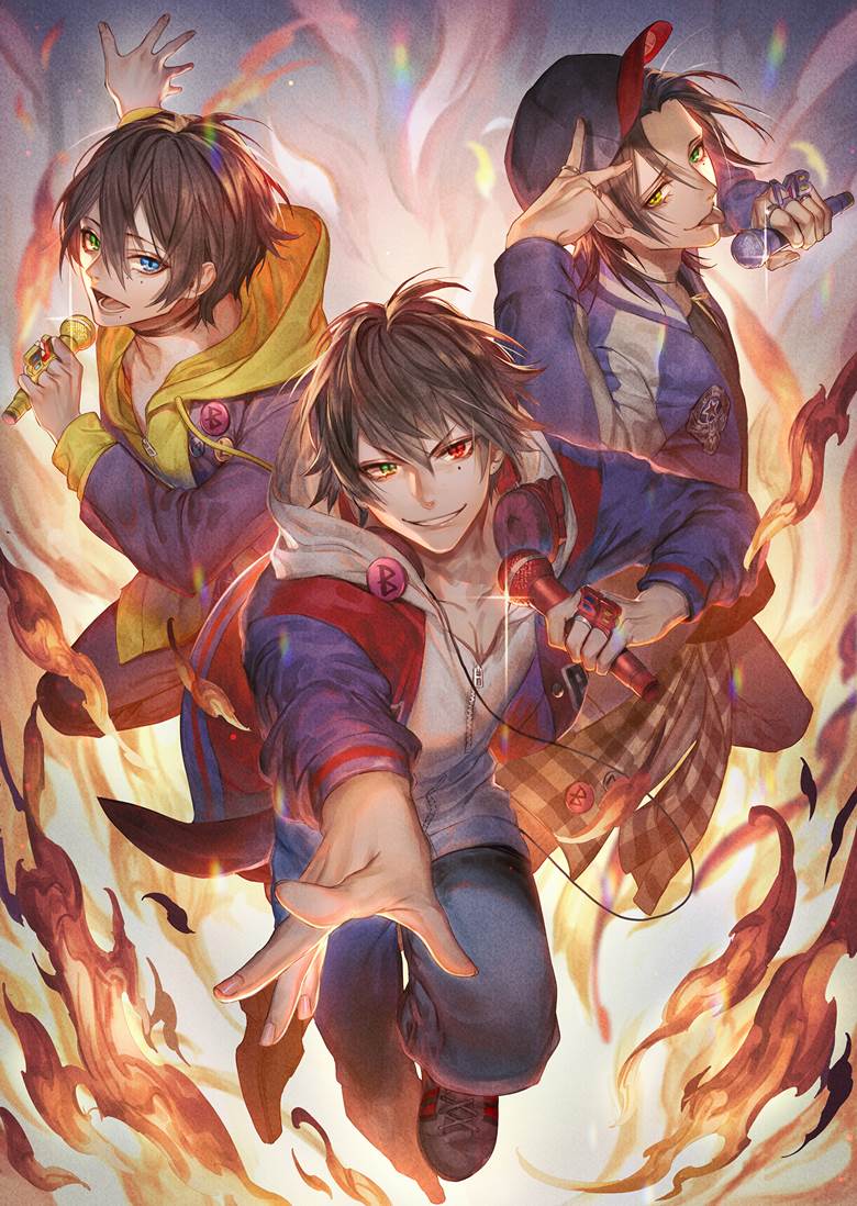 busterbros咲本﨑的催眠麦克风插画图片