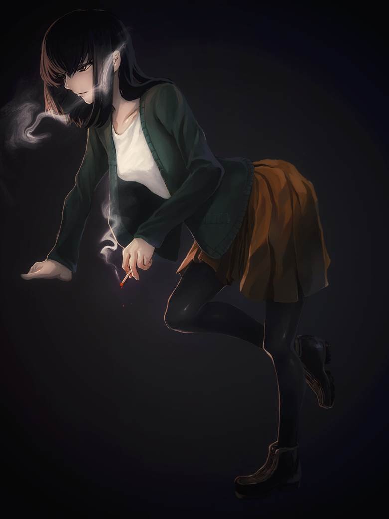 原创, 女孩子, 香烟, study, 涂鸦