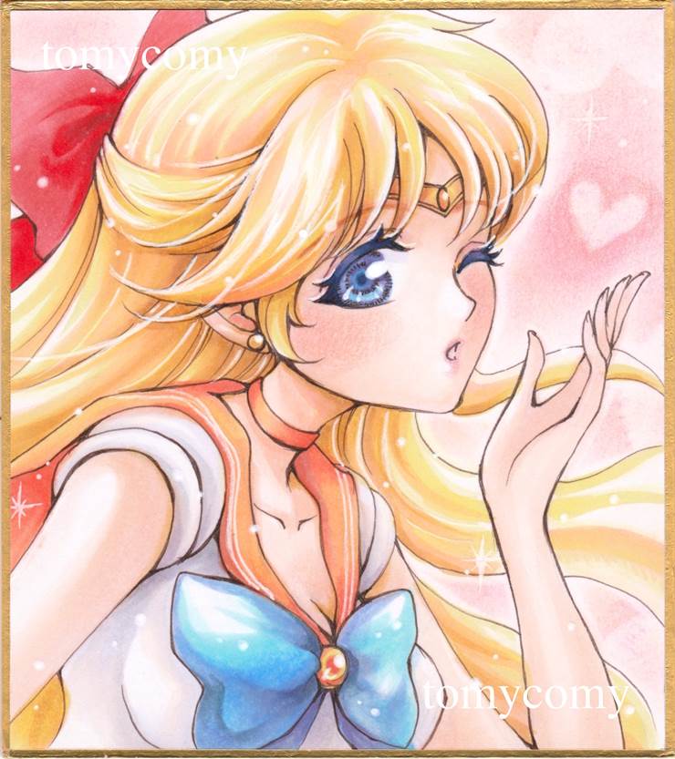 copic马克笔, 手绘, 美少女战士, 水手月亮, 美少女战士, sailor venus, aino minako, Sailor Moon 100+ bookmarks