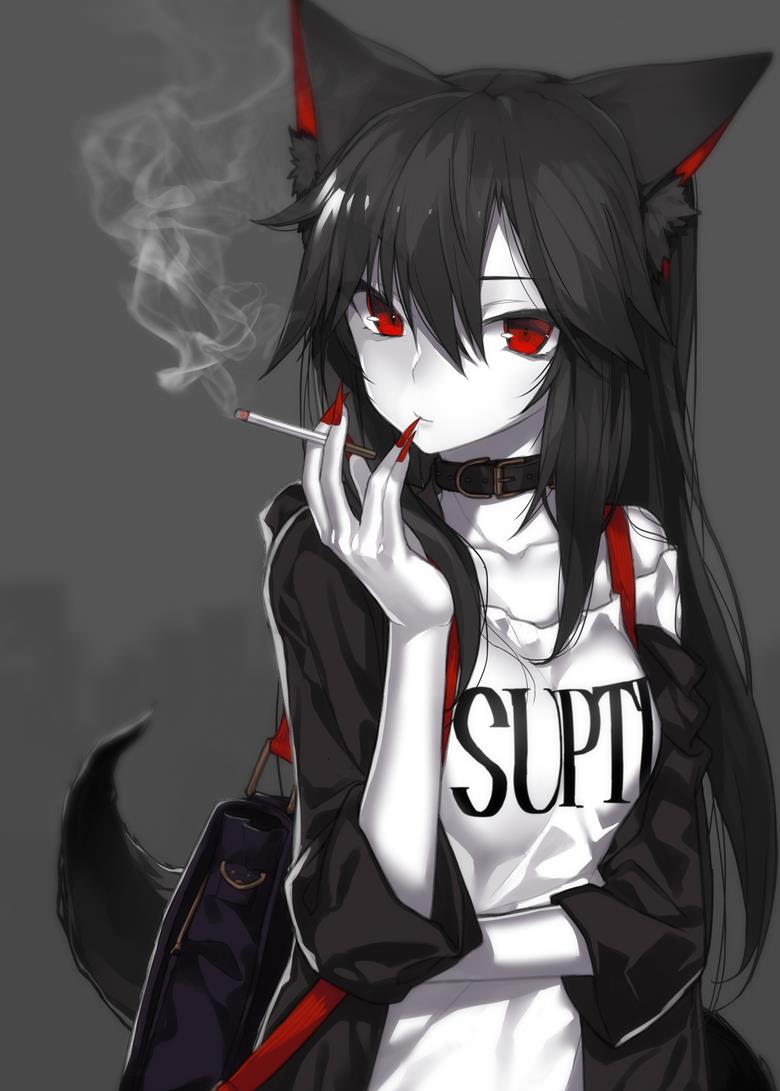 imaizumi kagerou, Touhou, cigarette, beast ears, Touhou Project 1000+ bookmarks, Touhou Project