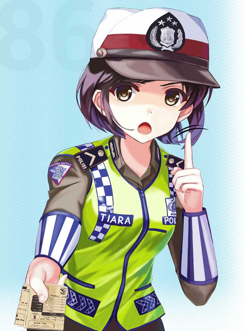 优雅又从容的女警察pixiv插画图片