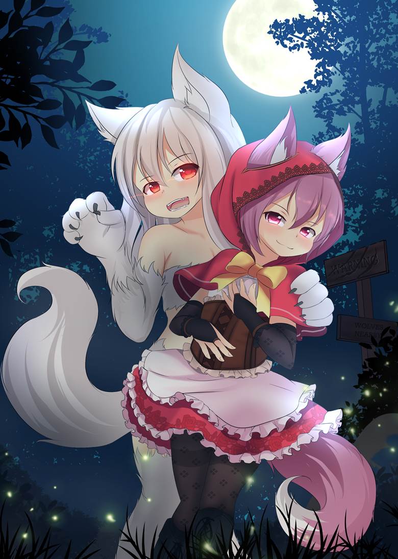 原创, 兽耳, 小红帽, 万圣节, 黑裤袜, Roar