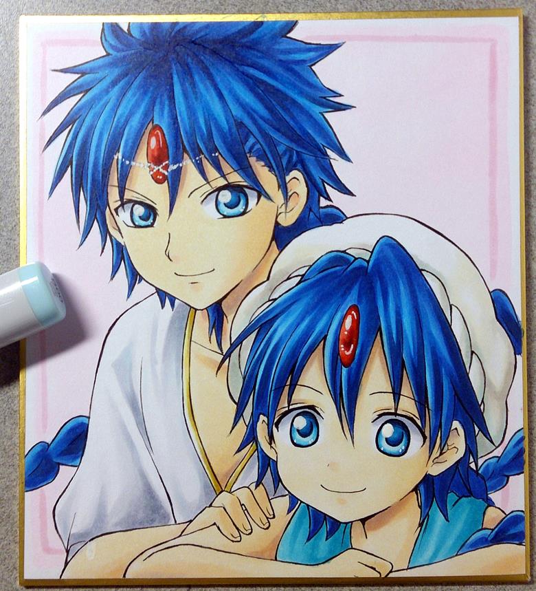 魔奇少年, 阿拉丁, copic马克笔, 手绘