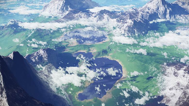 风景, 景观, grassland, lake