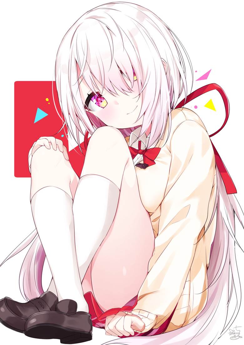 Yuika Shiina, 白发, Nijisanji Gamers, 虚拟youtuber, 原作, Virtual YouTuber 10000+ bookmarks