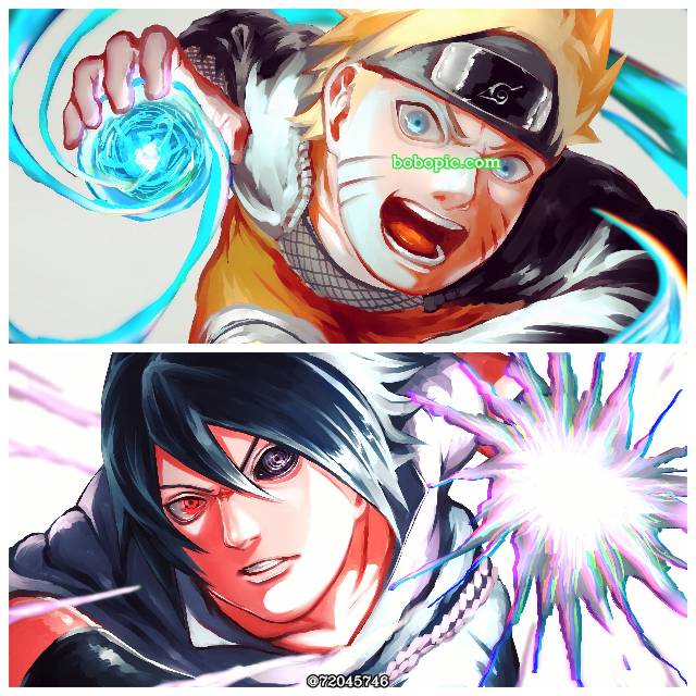 鸣人 or 火影, 宇智波佐助, 漩涡鸣人, 厚涂, 涂鸦, 练习