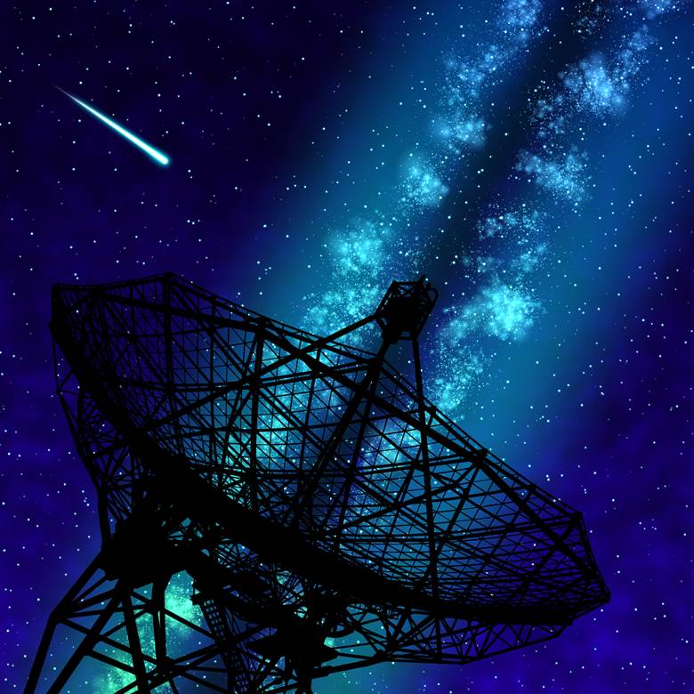 原创, radio telescope, starry sky, night sky, night view, star, 流星, 银河, 天体观测, silhouette