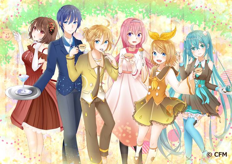 初音未来, 镜音连, 鏡音鈴, 巡音流歌, 商业绘图, C社6只, VOCALOID 100收藏