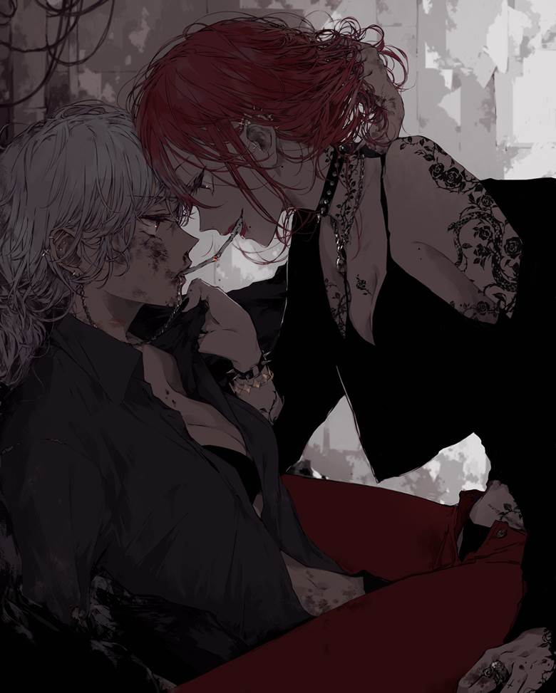 原创, yuri, 事后, 女孩子, 叼着烟, 原创1000users加入书籤