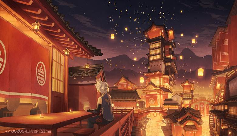 风景, 和风, night view, city, 奇幻, 风景10000收藏, 原创10000users加入书籤