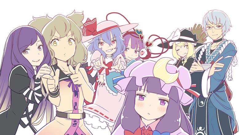 东方Project, 丰聪耳神子, rinnosuke morichika, 蕾米莉亚·斯卡蕾特, 帕秋莉·诺蕾姬, 东方, kawayabug, 雾雨魔理沙, 圣白莲, Touhou Project 3000+ bookmarks