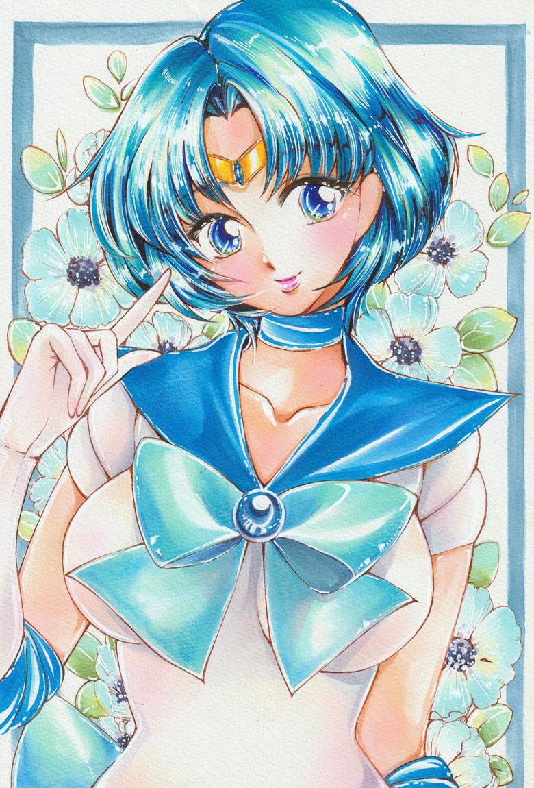 亚美ちゃん利纱的美少女战士插画图片