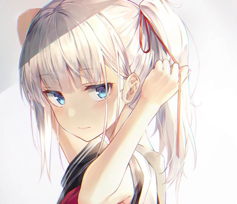 白发, 马尾, uniform, 原创, hairdressing, 腋下, 原创30000收藏, 水手服