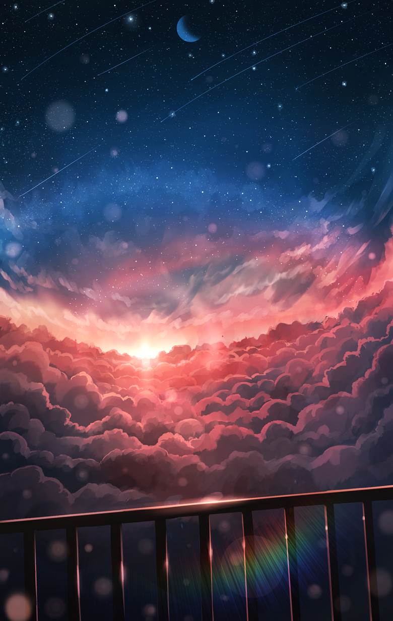 キミらしい光彩で|pasoputi＠お的云层天空插画图片