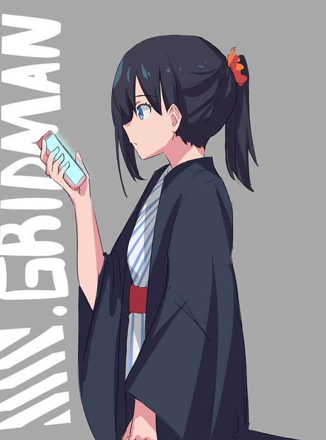 女孩子, Rikka Takarada, 涂鸦, yukata, SSSS.GRIDMAN 1000收藏, 古立特的下半身担当