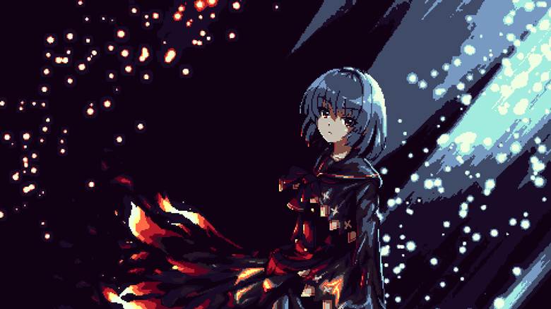 点阵图, 原创, original works, 女孩子, pixel