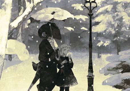 snow, winter, forest, greyscale, Original 500+ bookmarks