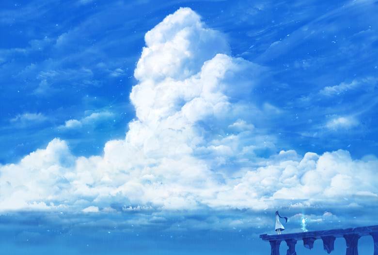 青の奏云|防人的pixiv风景壁纸插画图片