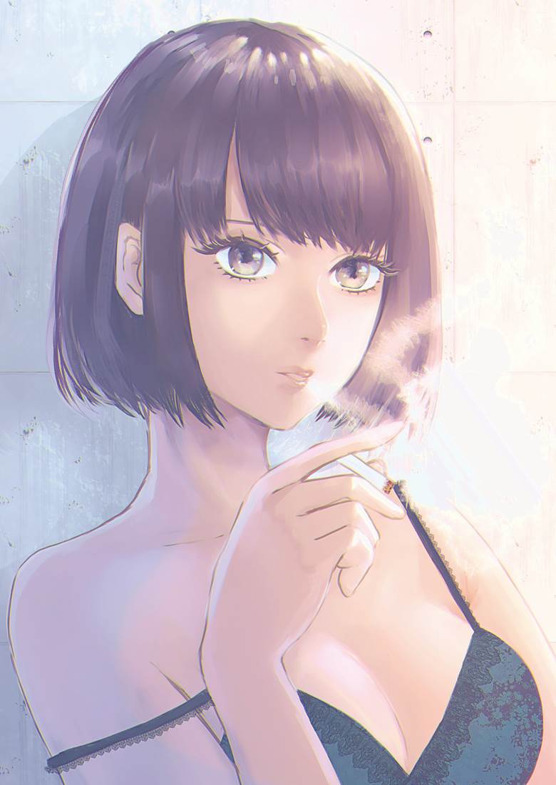 香烟, 女孩子, 原创