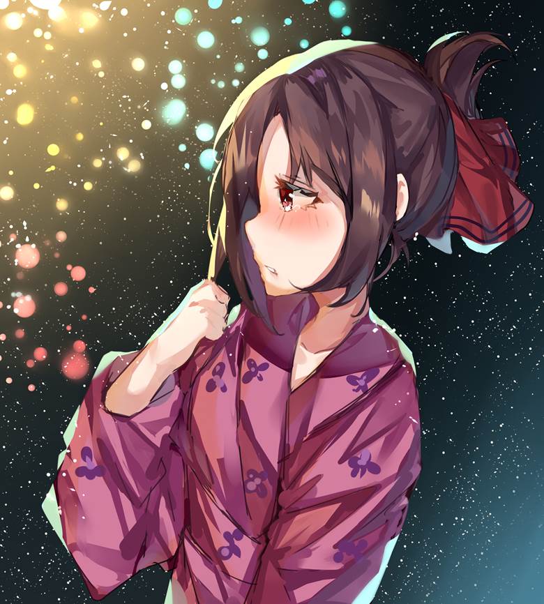 Kaguya-Sama: Love is War, Kaguya Shinomiya, fireworks, yukata