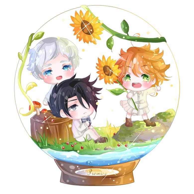 约定的梦幻岛, 艾玛, Norman, ray, 玻璃之中