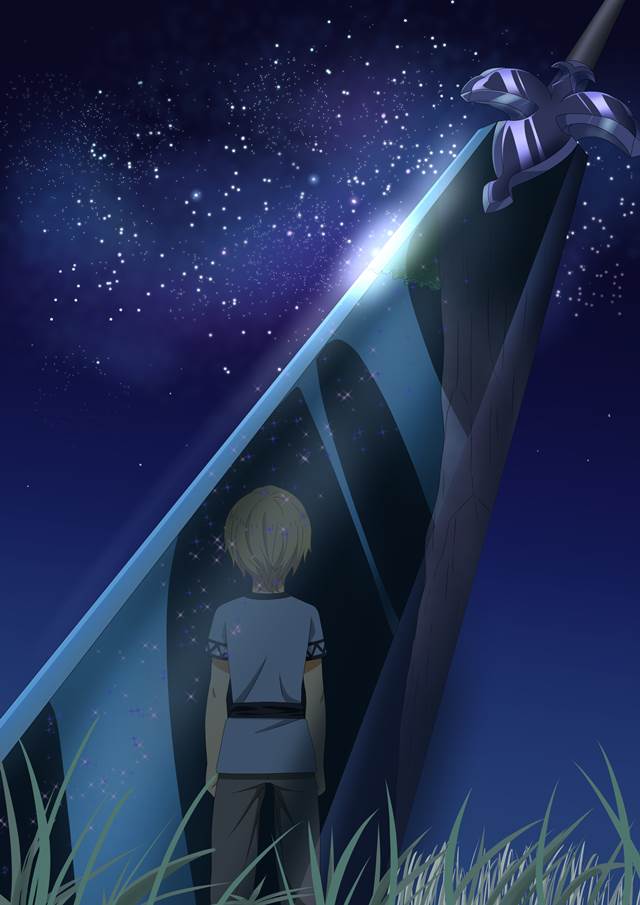 Eugeo, sword art online, reflected glare, starry sky, Sword Art Online 1000+ bookmarks