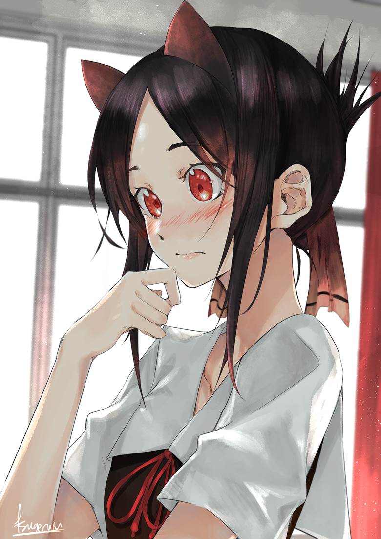 Kaguya Shinomiya, Kaguya-Sama: Love is War, Kaguya-sama: Love is War, cat ears, string ribbon, summer clothes, jumper skirt, Kaguya-sama: Love is War 100+ bookmarks