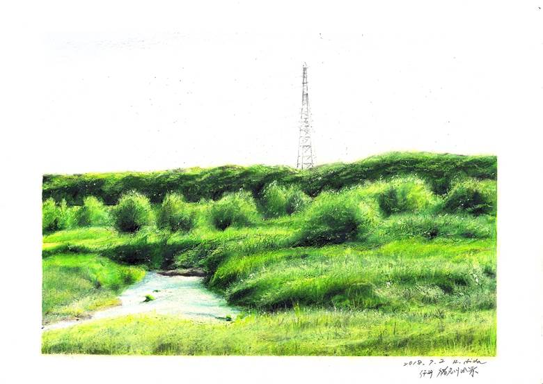 伊丹 猪名川风景|baden洋的Pixiv风景壁纸插画图片