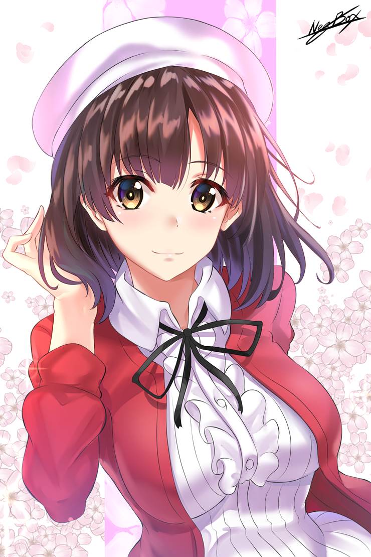 不起眼女主角培育法|插画师Nez-Box的加藤恵插画图片