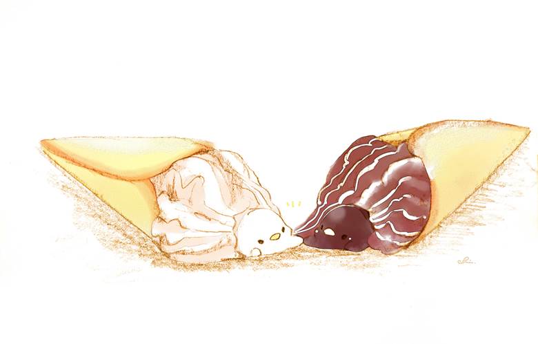 チョコクレミア|チャイ的Pixiv甜点小鸡插画图片