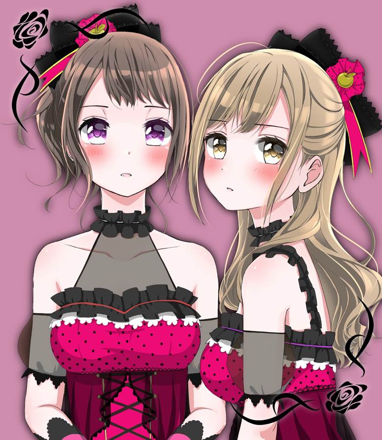 ロミシンかすあり|micro的棕色头发女孩插画图片