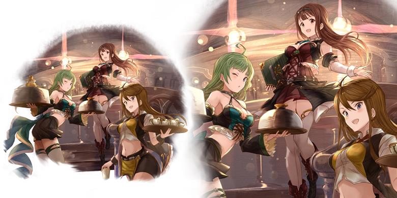 偶像大师, 偶像大师 百万人演唱会!, Granblue style, 田中琴叶, 岛原艾蕾娜, Megumi Tokoro, 碧蓝幻想, The Idolmaster 500+ bookmarks