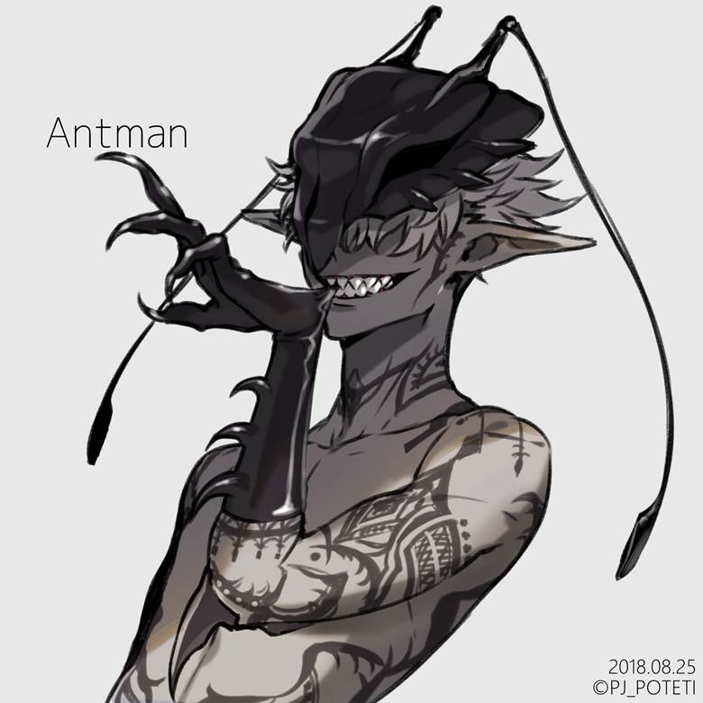 アントマン|PJ.ぽてち的纹身人物插画图片