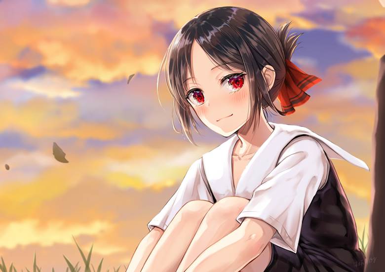 辉夜大小姐想让我告白~天才们的恋爱头脑战~, 四宫辉夜, 女孩子, 女高中生, 背心裙, 辉夜大小姐想让我告白1000收藏