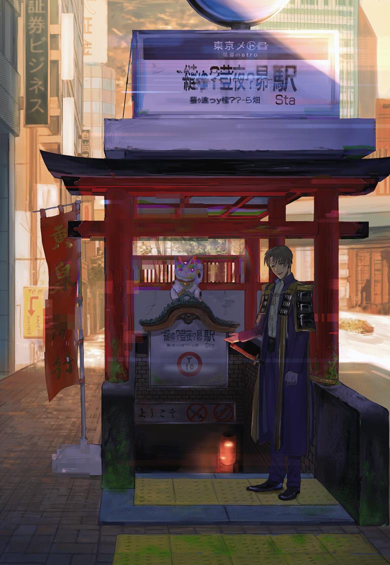 pixiv鸟居风景插画图片