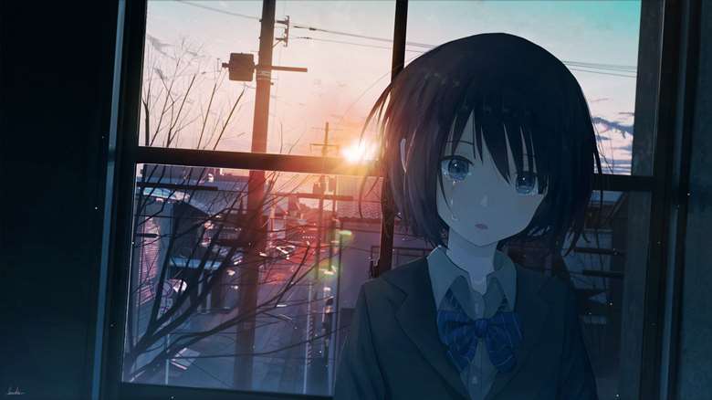 original, illustration, background, girl, scenery, creation, sunset, backlighting, scenery 10000+ bookmarks, original 10000+ bookmarks