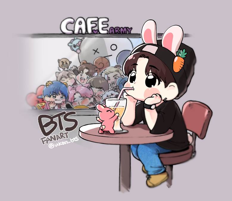 Bangtan Boys, boy, young boy, rabbit