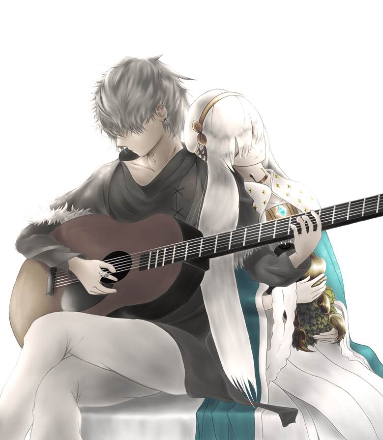 Anastasia Nikolaevna Romanova (Fate), Anastasia (Fate), Kadoc Zemlupus, Kadoc/Anastasia, guitar, Fate Grand Order Illustration Contest 3, Crypter (Fate)