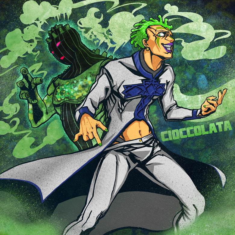 JoJo's Bizarre Adventure, JoJo Part 5, Cioccolata, Vento Aureo