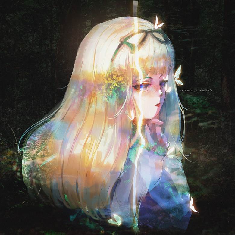 爱丽丝梦游仙境, 女孩子, blond, 爱丽丝, 蝴蝶, forest