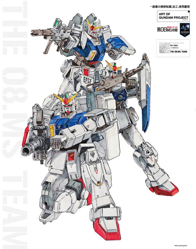 高达, 机动战士高达, hand-drawn, Universal Century, Kill'em All Tomino, 高达100收藏, 机动战士高达08MS小队