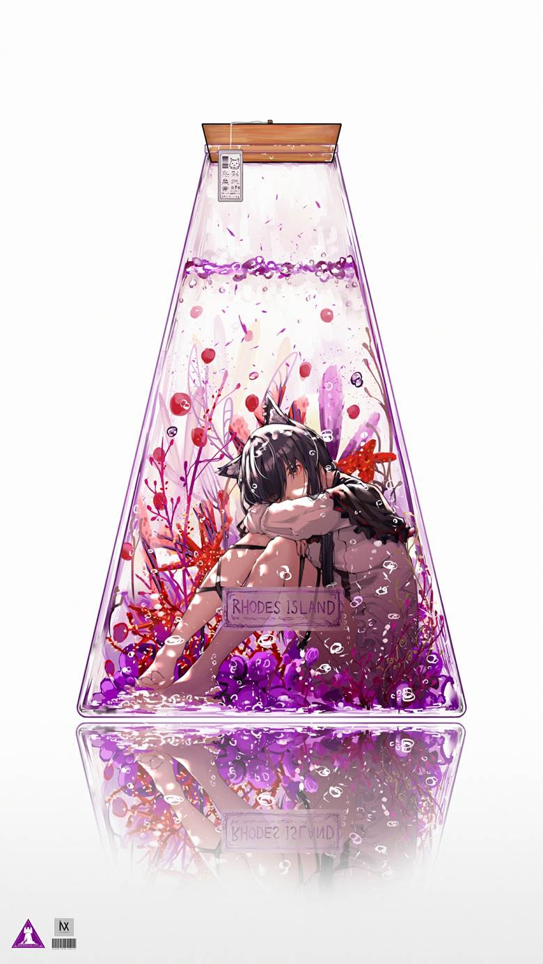 Arknights, Texas, girl, herbarium, 玻璃之中, 德克萨斯（明日方舟）, 明日方舟, 明日方舟1000收藏