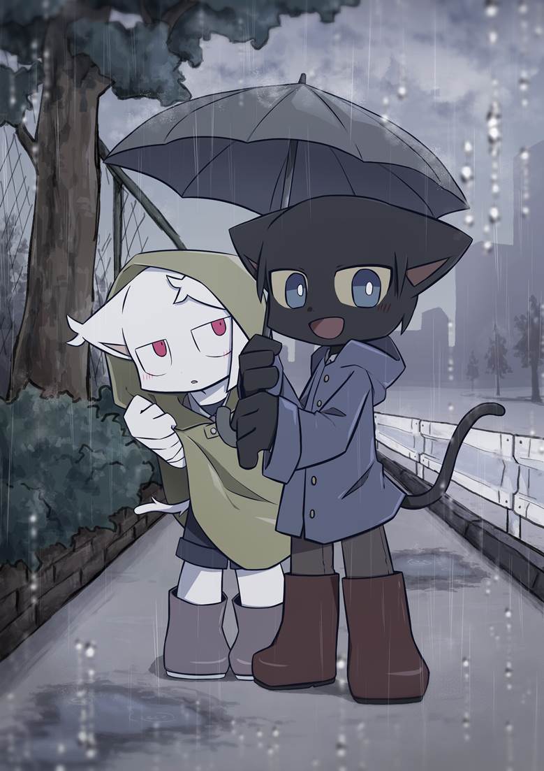 野兽, 兽耳正太, rain, furry 100+ bookmarks, raincoat