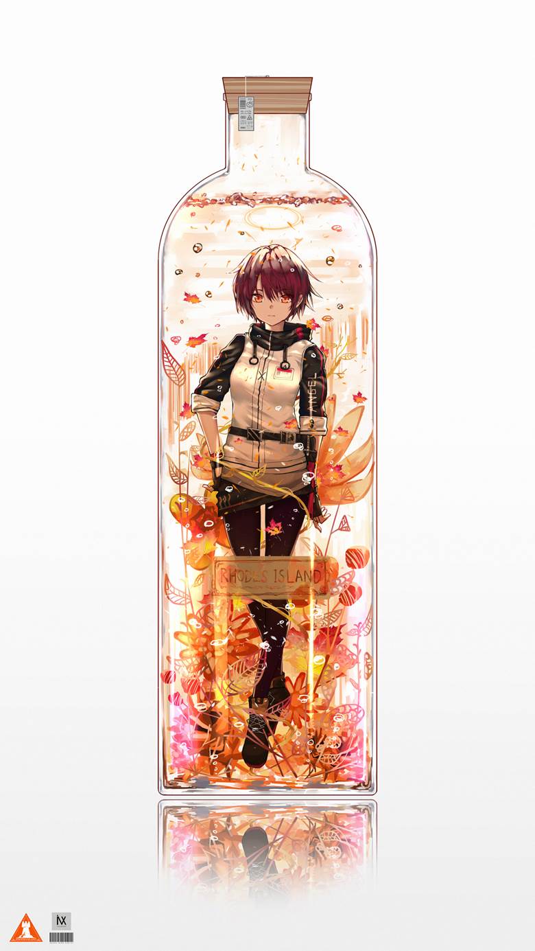 girl, Arknights, Powers, herbarium, inside a glass, Exusiai (ArKnights), Arknights, Arknights 5000+ bookmarks